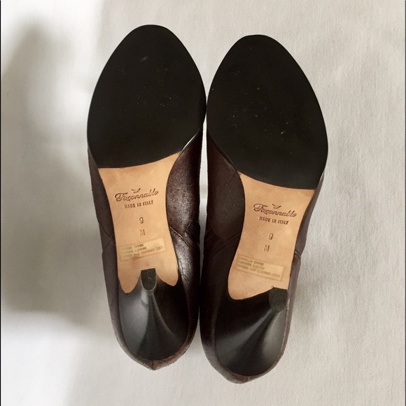 Faconnable Brown leather ankle boots  Size 9M  EUC - Picture 8 of 8